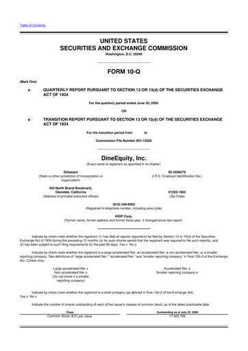 Thumbnail Dine Brands Global 10-Q Quarterly Report FY 