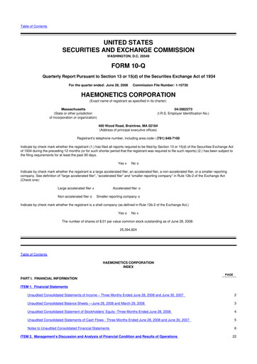 Thumbnail Haemonetics 10-Q Quarterly Report FY 