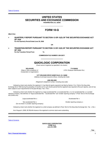 Thumbnail Quicklogic 10-Q Quarterly Report FY 