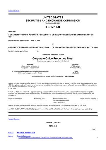 Thumbnail COPT Defense Properties 10-Q Quarterly Report FY 