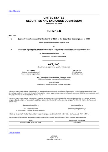 Thumbnail AXT Inc
 10-Q Quarterly Report FY 