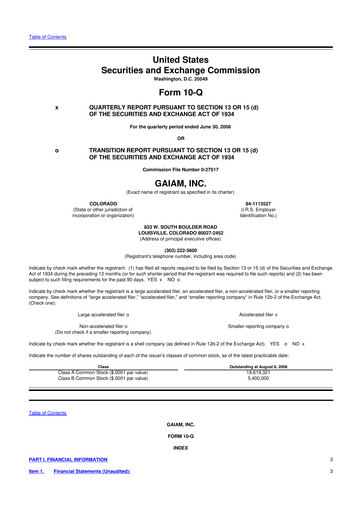 Thumbnail Gaia 10-Q Quarterly Report FY 