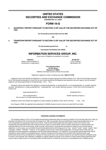 Thumbnail Information Services Group 10-Q Quarterly Report FY 