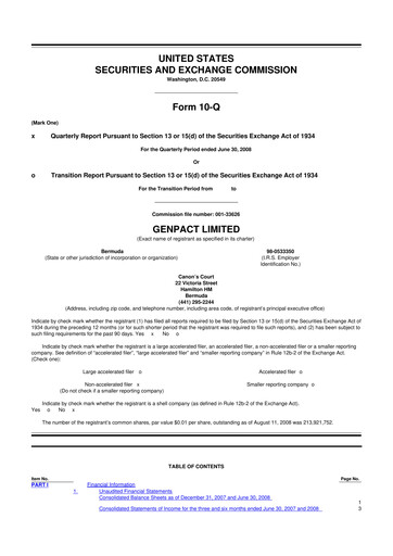 Vorschaubild Genpact 10-Q Quartalsbericht  