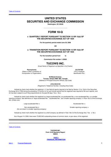 Thumbnail Tucows 10-Q Quarterly Report FY 