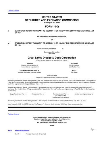 Thumbnail Great Lakes Dredge & Dock Corp. 10-Q Quarterly Report FY 