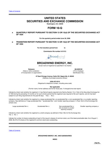 Thumbnail Broadwind 10-Q Quarterly Report FY 