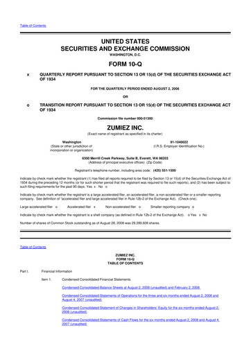 Thumbnail Zumiez 10-Q Quarterly Report FY 