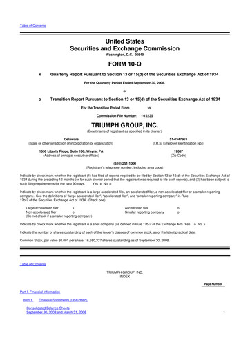 Thumbnail Triumph Group
 10-Q Quarterly Report FY 