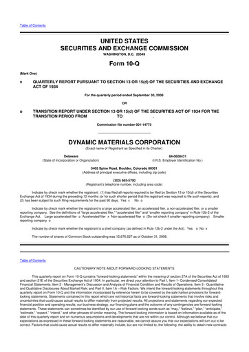 Miniature DMC Global 10-Q Rapport trimestriel  