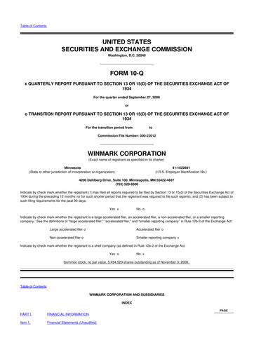 Thumbnail Winmark 10-Q Quarterly Report FY 