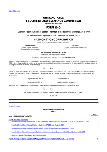 Thumbnail Haemonetics 10-Q Quarterly Report FY 