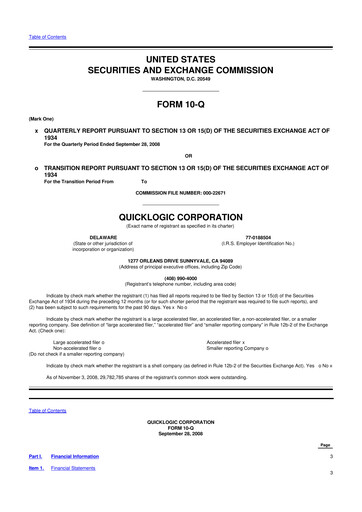 Thumbnail Quicklogic 10-Q Quarterly Report FY 