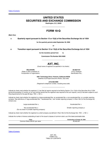 Thumbnail AXT Inc
 10-Q Quarterly Report FY 