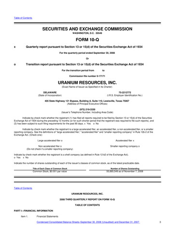 Vorschaubild Westwater Resources
 10-Q Quartalsbericht  