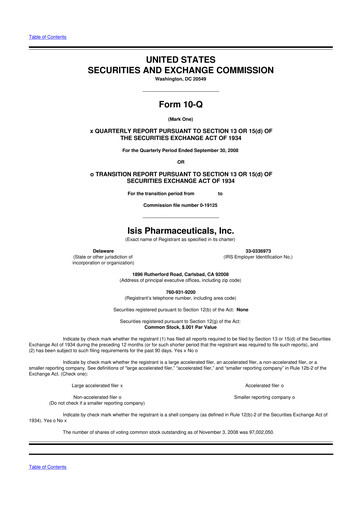 Vorschaubild Ionis Pharmaceuticals
 10-Q Quartalsbericht  