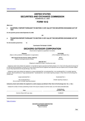 Thumbnail Deckers Brands 10-Q Quarterly Report FY 