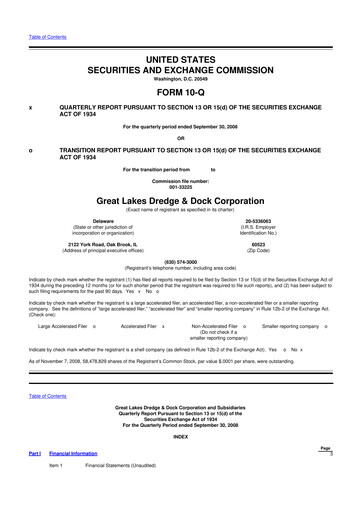 Thumbnail Great Lakes Dredge & Dock Corp. 10-Q Quarterly Report FY 