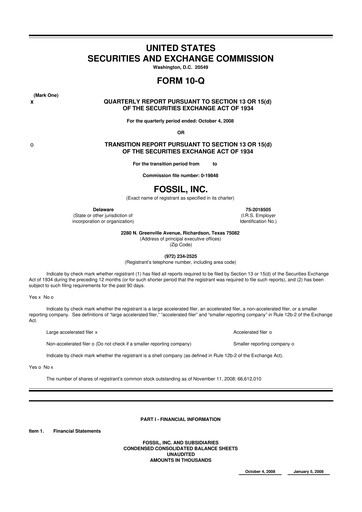 Thumbnail Fossil Group 10-Q Quarterly Report FY 