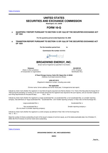 Thumbnail Broadwind 10-Q Quarterly Report FY 