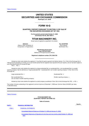 Thumbnail Titan Machinery 10-Q Quarterly Report FY 
