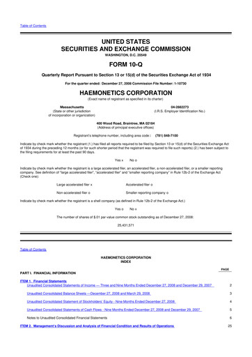 Thumbnail Haemonetics 10-Q Quarterly Report FY 