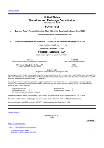 Thumbnail Triumph Group
 10-Q Quarterly Report FY 