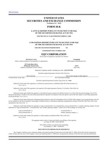 Thumbnail EQT Corporation
 10-K Annual Report 