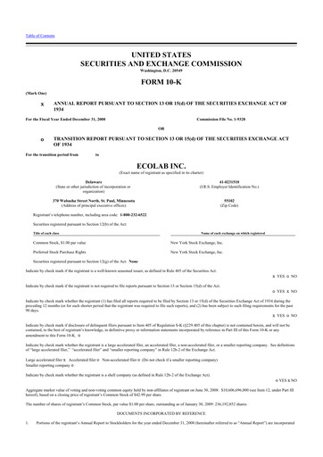 Thumbnail Ecolab 10-K Annual Report 