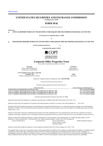 Thumbnail COPT Defense Properties 10-K Annual Report 