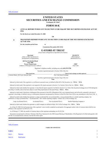 Thumbnail CubeSmart
 10-K Annual Report 