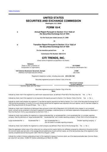 Vorschaubild Citi Trends, Inc. 10-K Jahresbericht 