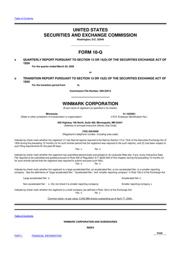 Thumbnail Winmark 10-Q Quarterly Report FY 