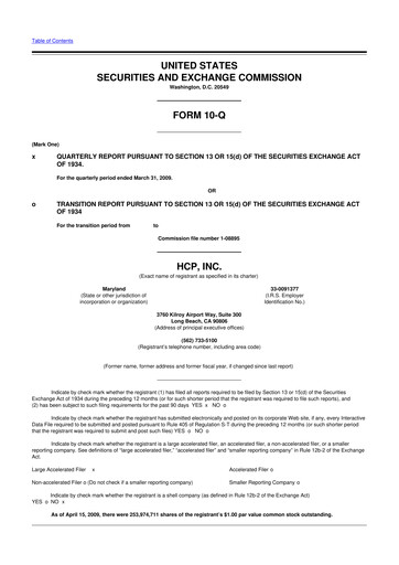 Thumbnail Healthpeak Properties
 10-Q Quarterly Report FY 