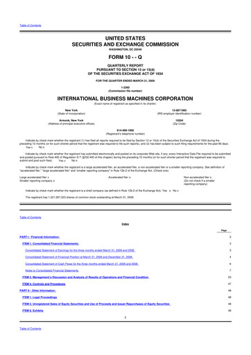 Vorschaubild IBM 10-Q Quartalsbericht  