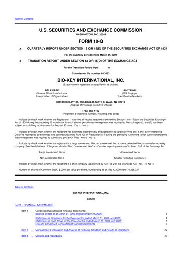 Thumbnail BIO-key International
 10-Q Quarterly Report FY 