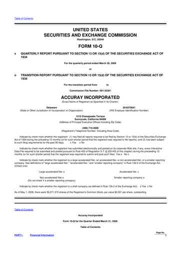 Miniature Accuray 10-Q Rapport trimestriel  