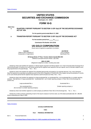 Thumbnail McEwen Mining 10-Q Quarterly Report FY 
