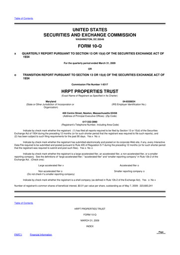 Vorschaubild Equity Commonwealth 10-Q Quartalsbericht  