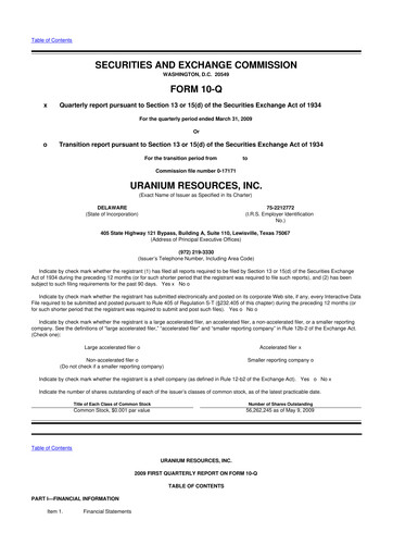 Vorschaubild Westwater Resources
 10-Q Quartalsbericht  