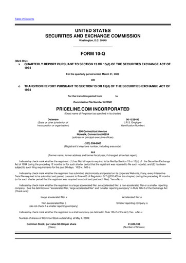 Thumbnail Booking Holdings (Booking.com) 10-Q Quarterly Report FY 