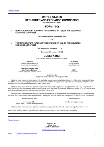 Thumbnail Guess 10-Q Quarterly Report FY 