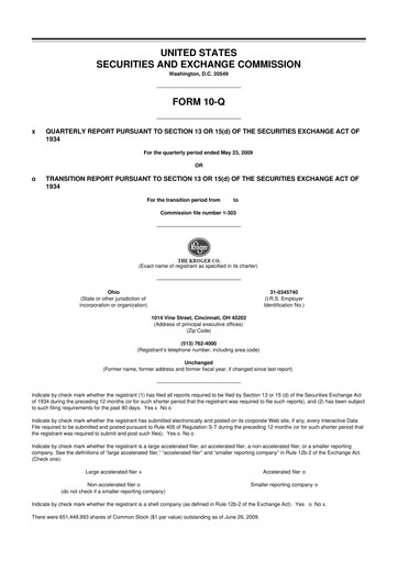 Miniature Kroger 10-Q Rapport trimestriel  