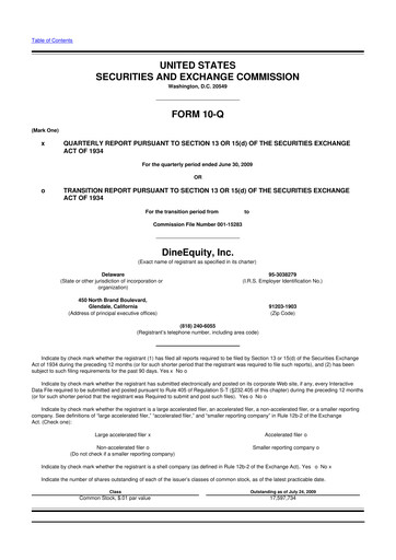 Thumbnail Dine Brands Global 10-Q Quarterly Report FY 