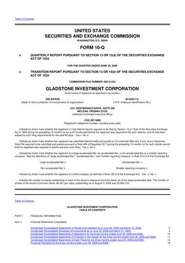 Thumbnail Gladstone Investment 10-Q Quarterly Report FY 