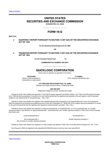 Thumbnail Quicklogic 10-Q Quarterly Report FY 