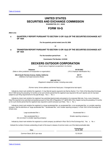 Thumbnail Deckers Brands 10-Q Quarterly Report FY 