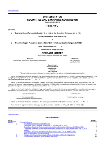 Vorschaubild Genpact 10-Q Quartalsbericht  