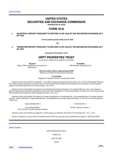 Vorschaubild Equity Commonwealth 10-Q Quartalsbericht  