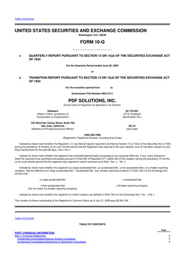 Thumbnail PDF Solutions 10-Q Quarterly Report FY 